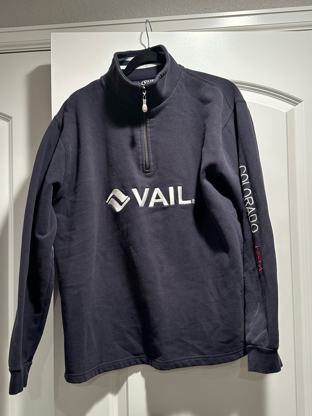 Quarter-Zip Vail Pullover Sweater - Navy